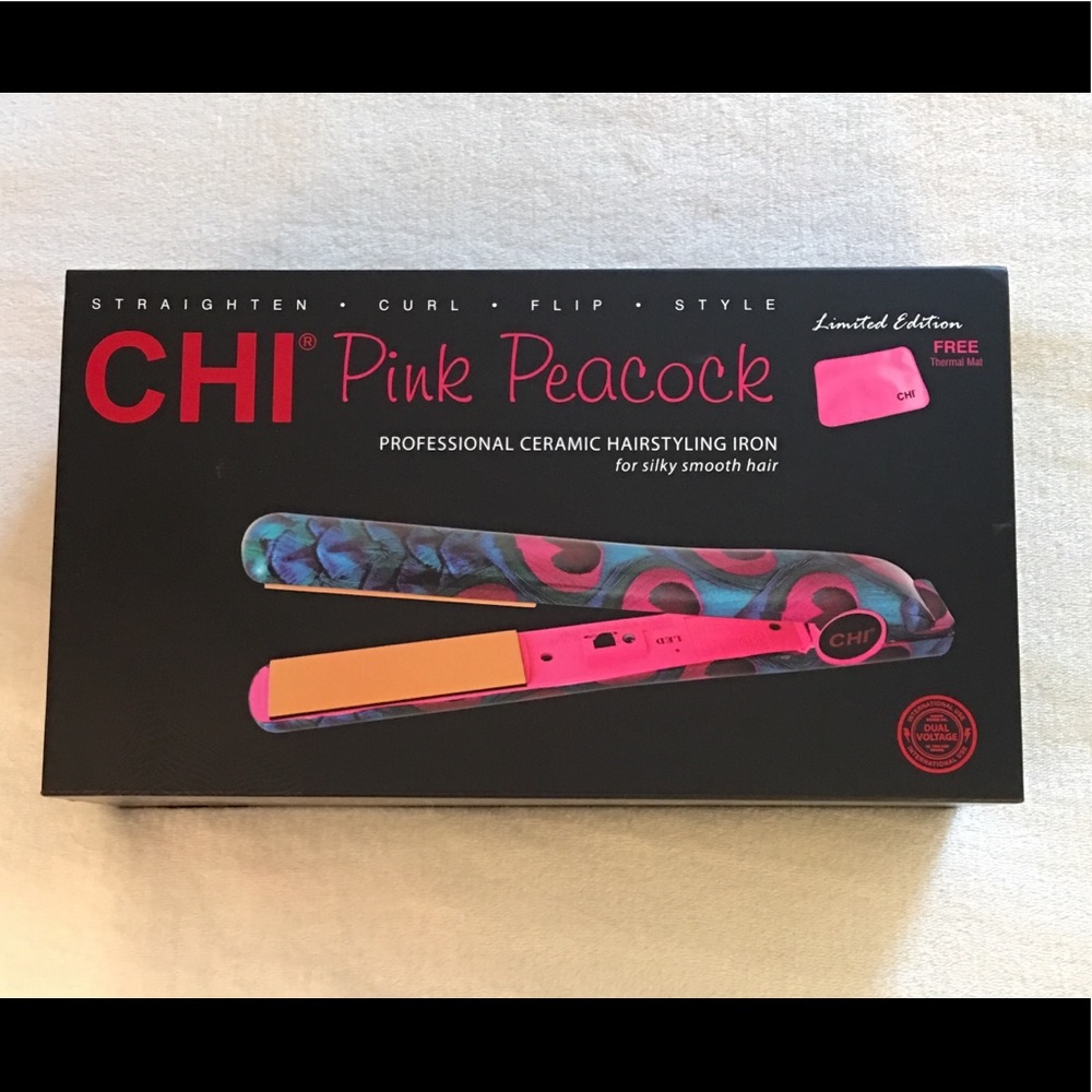 Limited Edition CHI Pink Peacock Ceramic Flat Iron